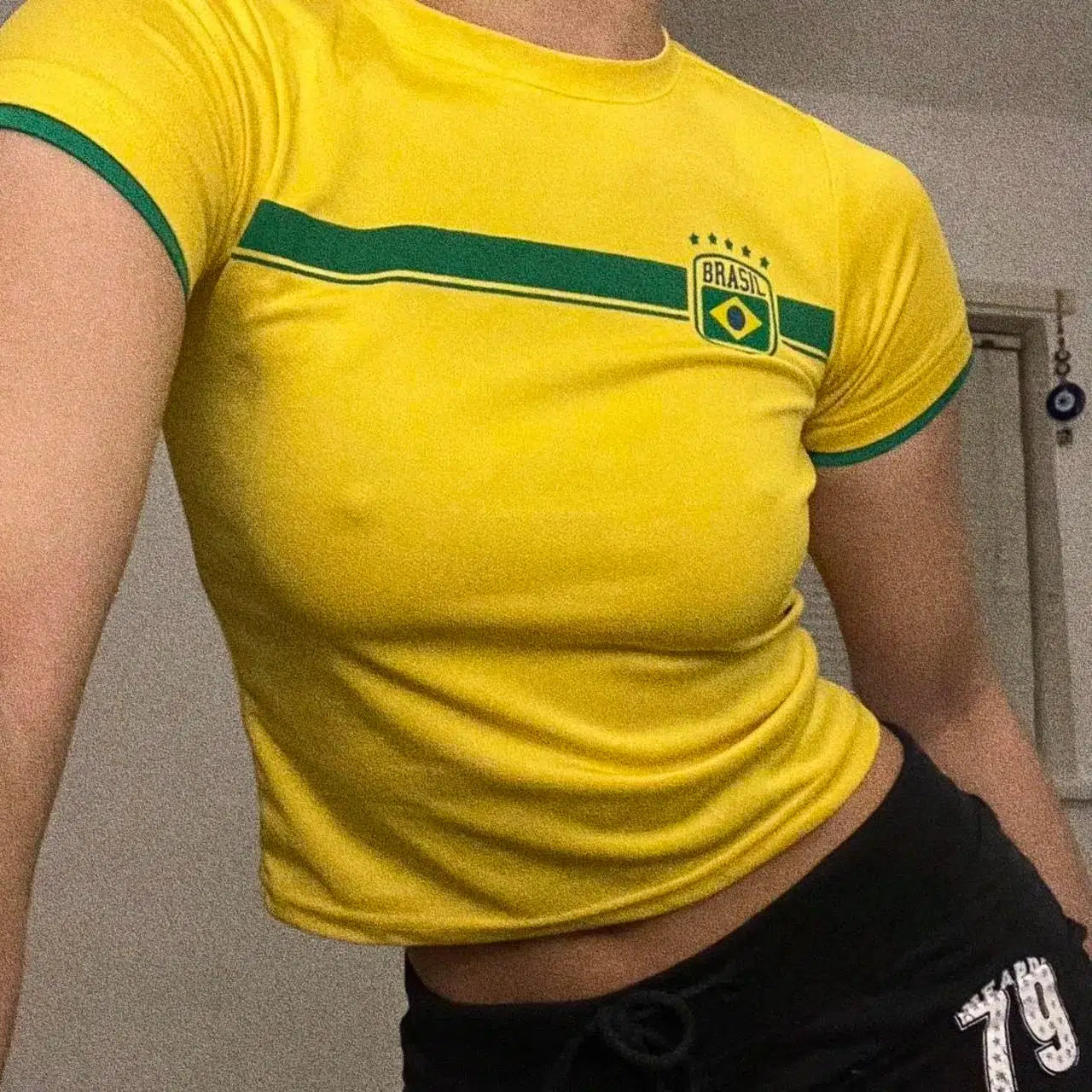 Brasil Y2K Baby Tee