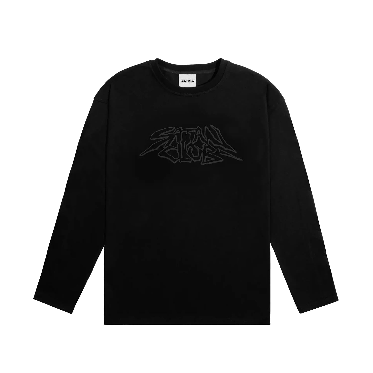 Harajuku Oversized Streetwear Men's Tshirt Satan Club Graphic Print Clothing Cotton Hip Hop SCULL Long Sleeve Tops Tees Goth Y2k