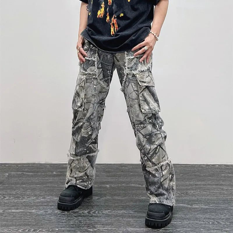 Y2K Baggy Camo Cargo Jeans