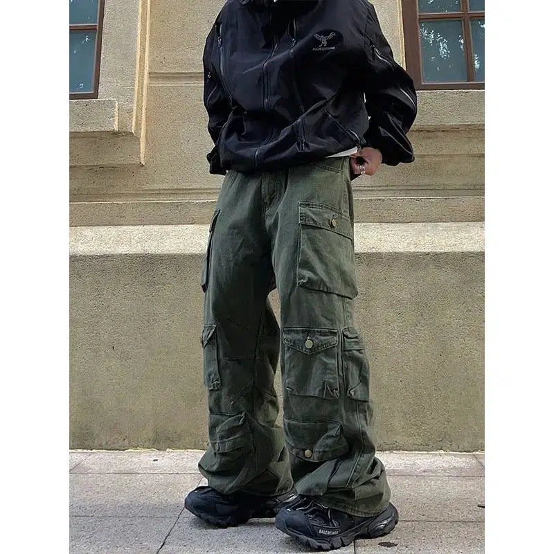 Y2K Baggy Cargo Pocket Trousers
