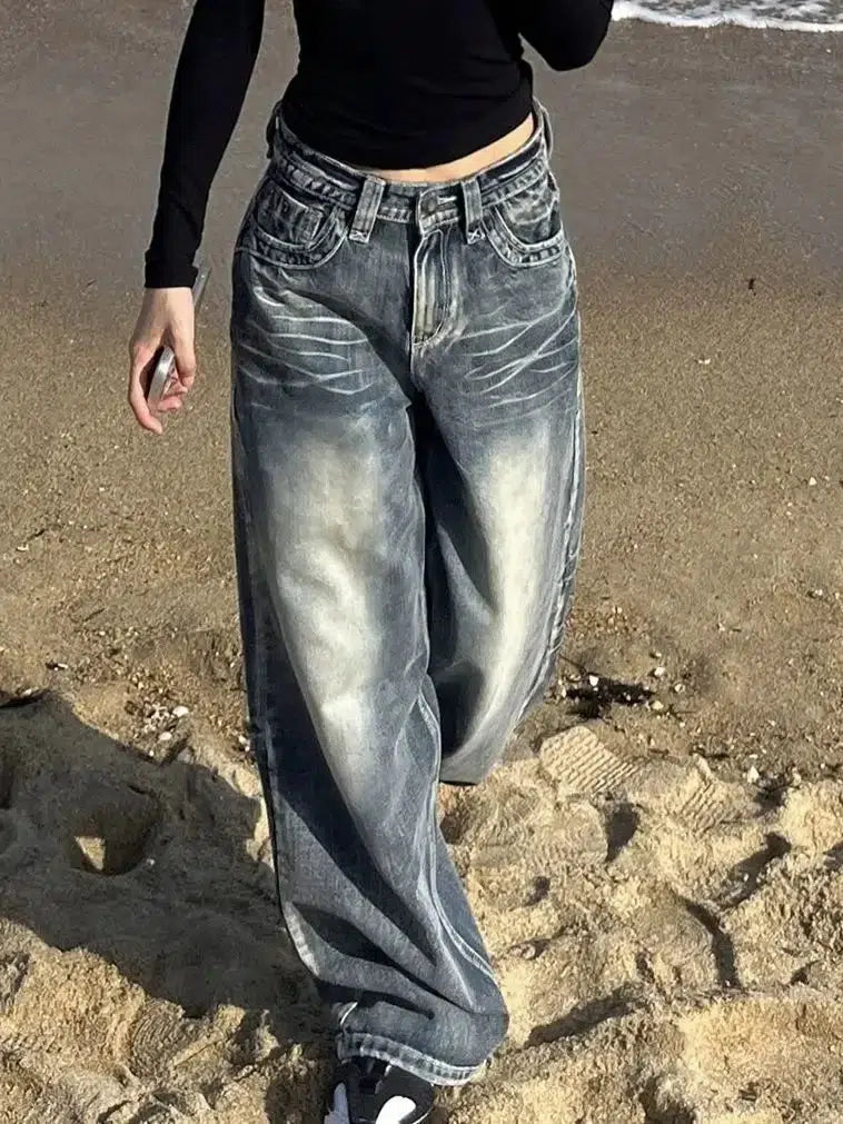 Y2K Baggy Vintage Washed Jeans
