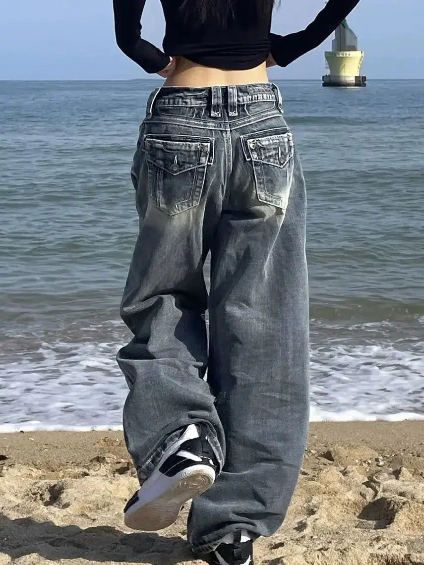 Y2K Baggy Vintage Washed Jeans