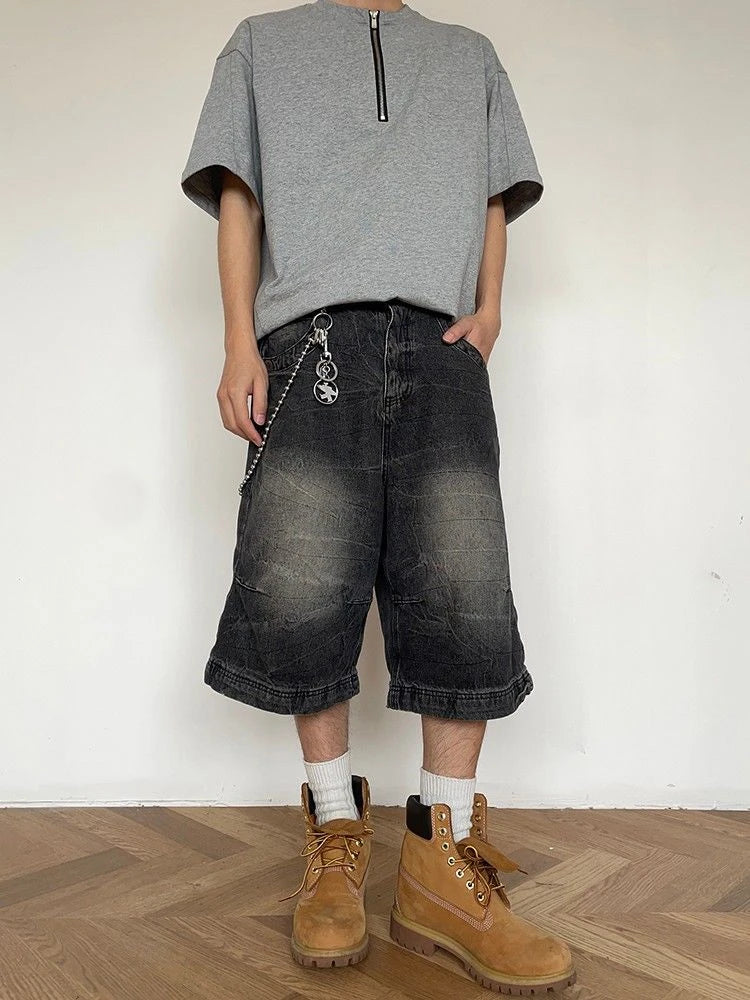 Y2K Black Denim Jean Shorts Jorts