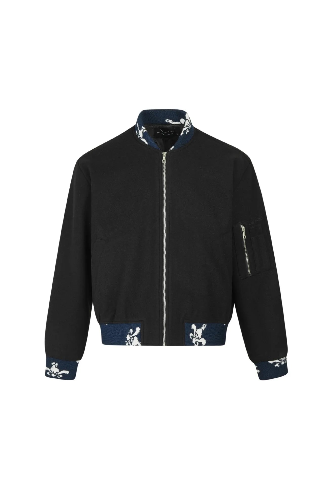 Y2K Black Vintage Stitched Jacquard Short Jacket