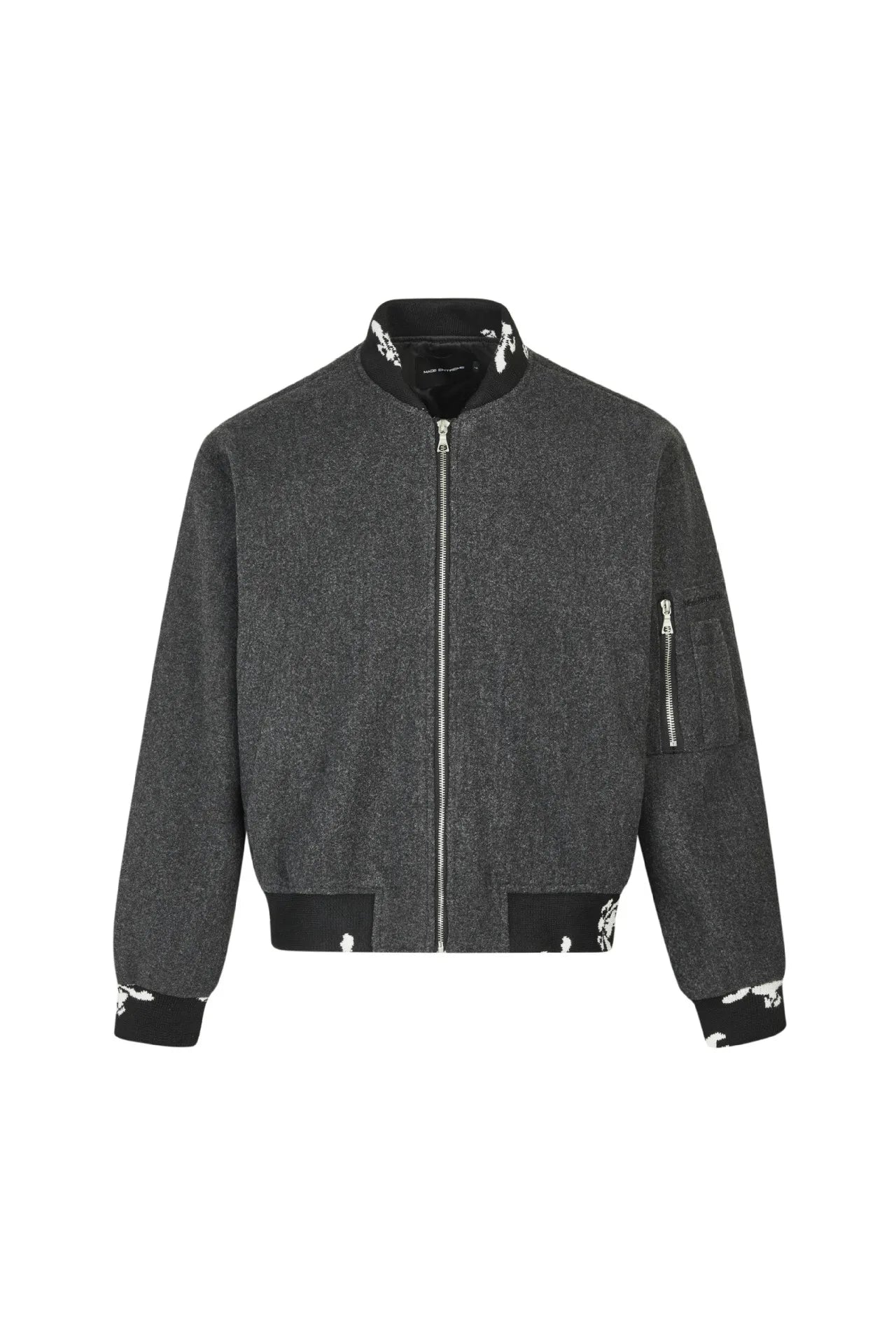 Y2K Black Vintage Stitched Jacquard Short Jacket