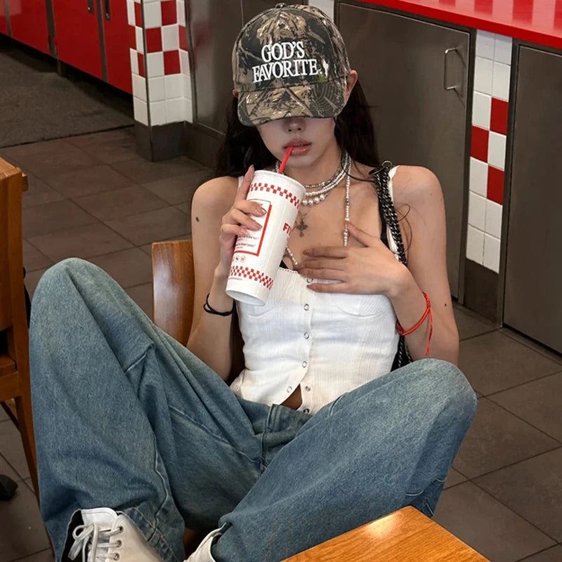 Y2K Camo God's Favourite Baseball Cap