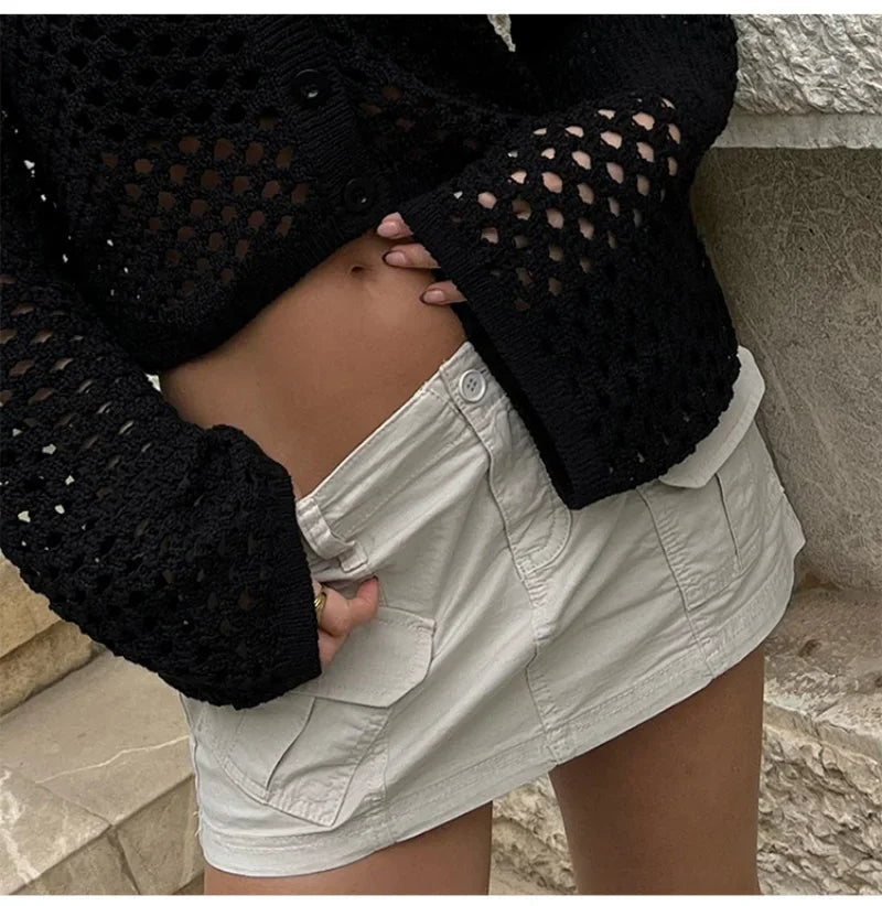 Y2K Cargo Mini Skirt