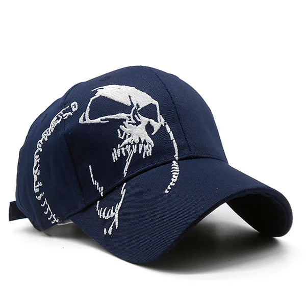 Y2K Embroidered Screaming Skull Baseball Cap