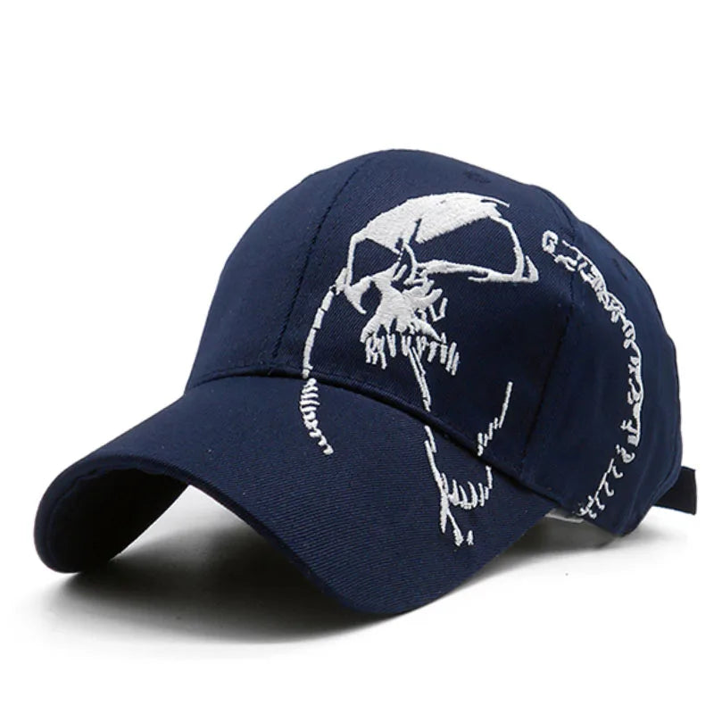 Y2K Embroidered Screaming Skull Baseball Cap