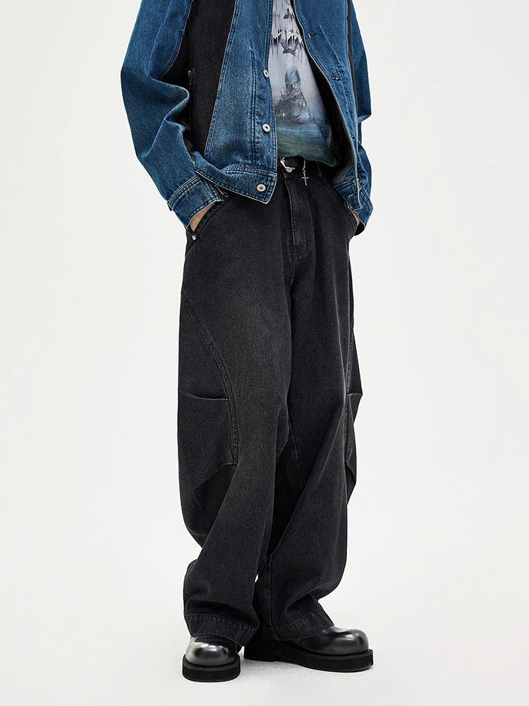 Y2K Essential Black Baggy Jeans