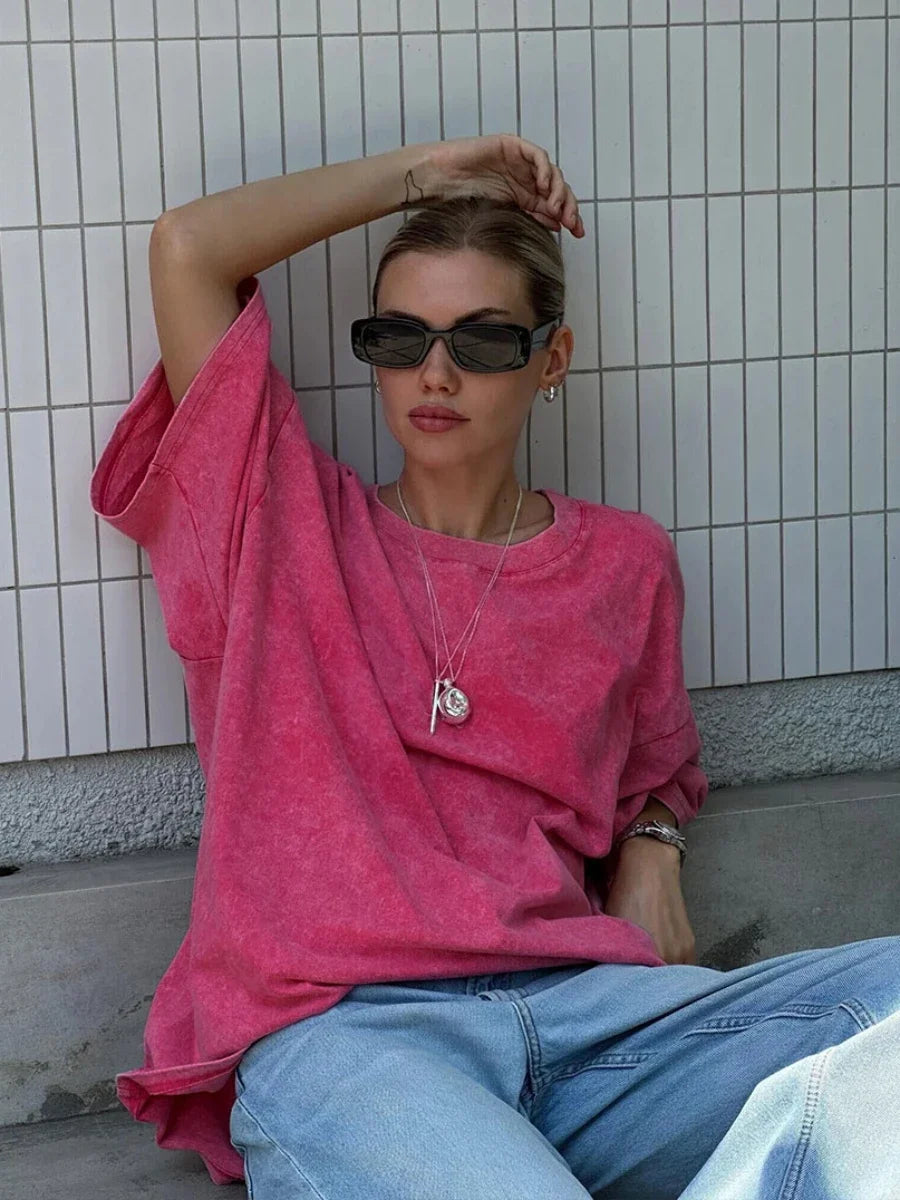 Y2K Essentials Wax Print T Shirt