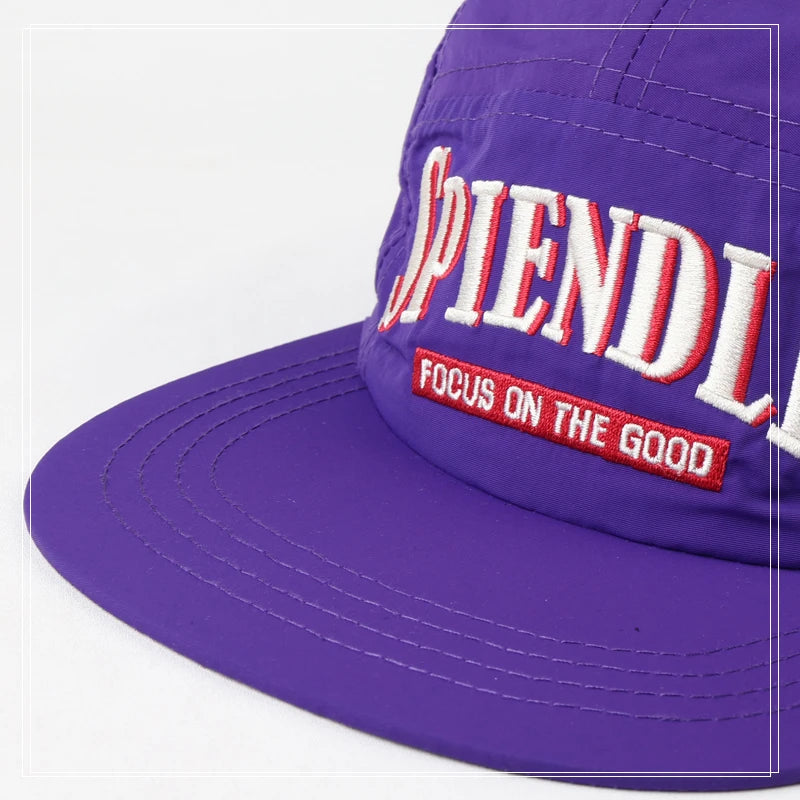 Y2K Flat Brim Embroidered Baseball Cap