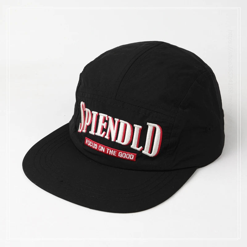 Y2K Flat Brim Embroidered Baseball Cap