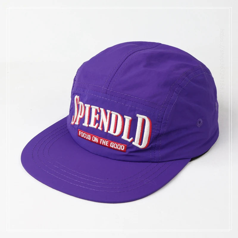 Y2K Flat Brim Embroidered Baseball Cap