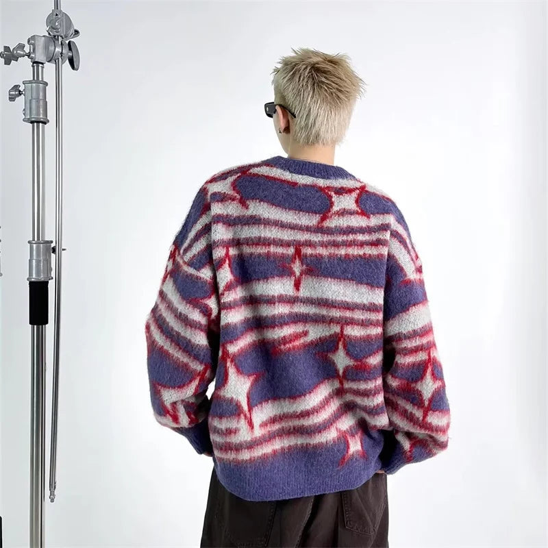 Y2K Galaxy Knitted Jumper Sweater