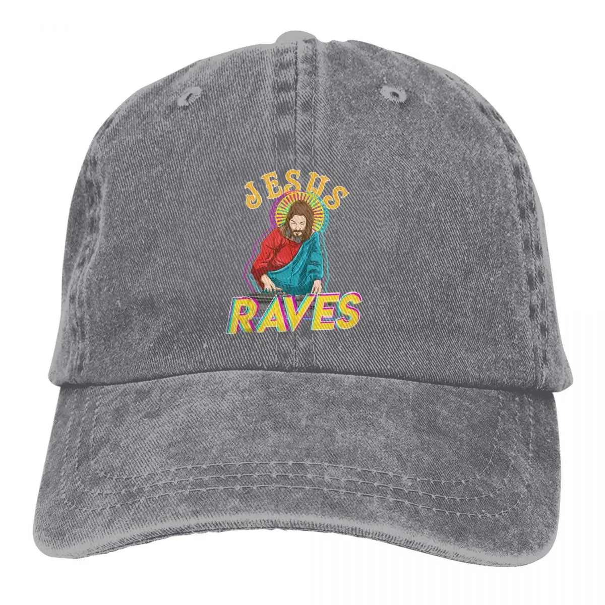 Y2K Jesus Raves Baseball Cap