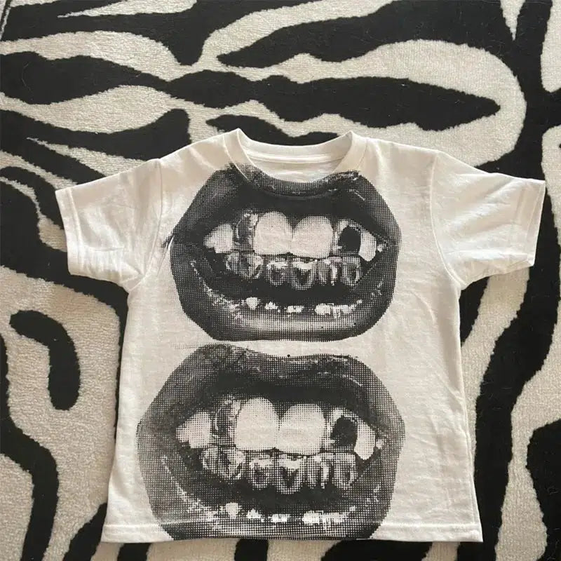 Y2K Lips Crop Top