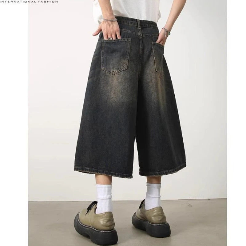 Y2K Long Denim Shorts Jorts