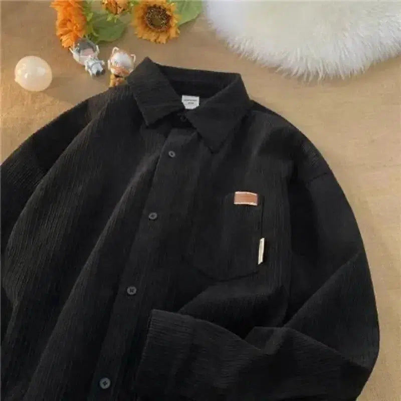 Y2K Long Sleeve Corduroy Shirt