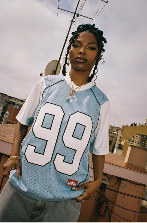 Y2K Mesh 99 American Jersey T Shirt