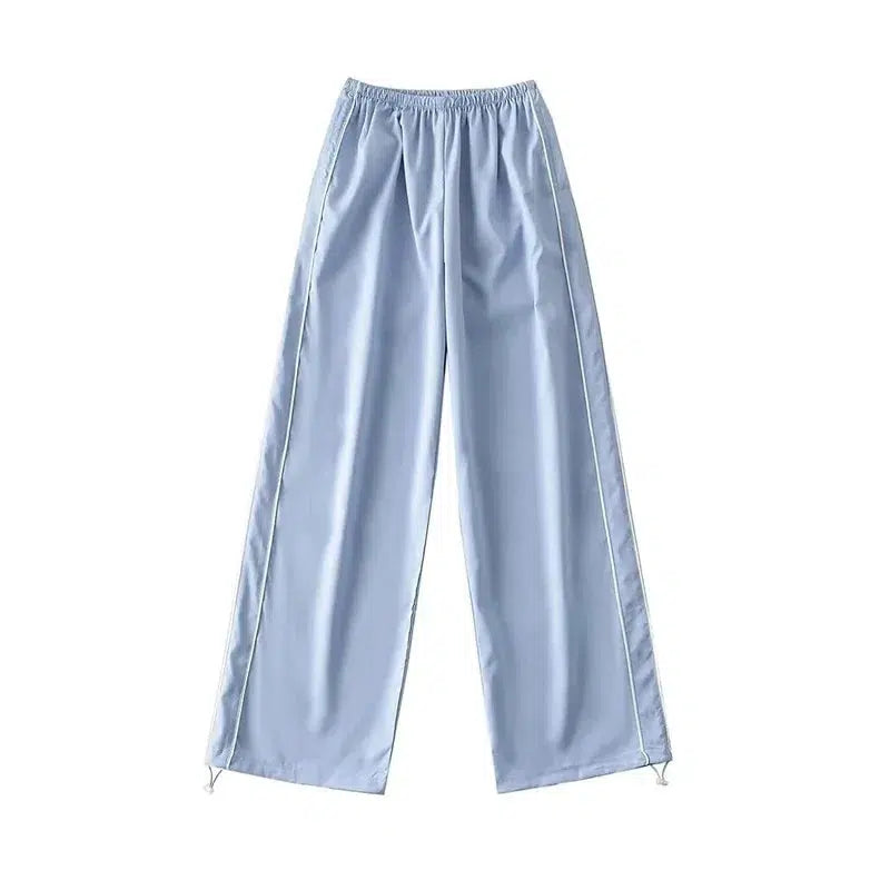 Y2K Parachute Joggers Baby Blue
