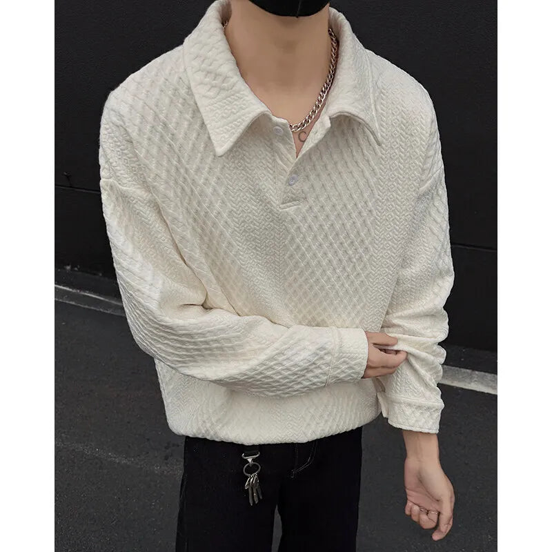 Y2K Spring Lapel Kitted Jumper Sweater