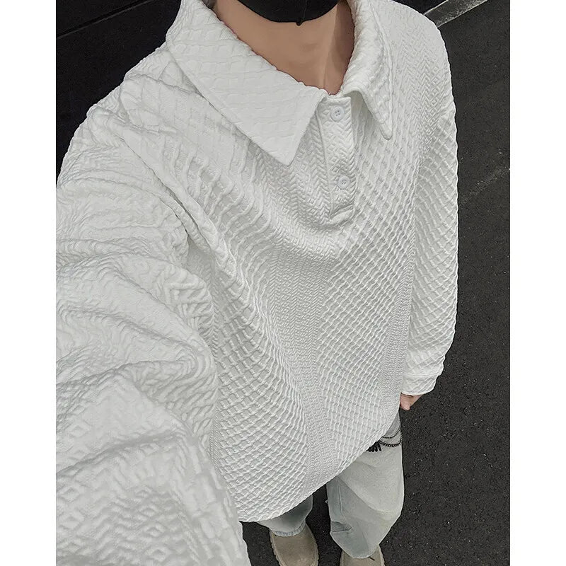 Y2K Spring Lapel Kitted Jumper Sweater