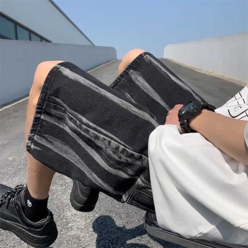 Y2K Straight Denim Shorts Jorts