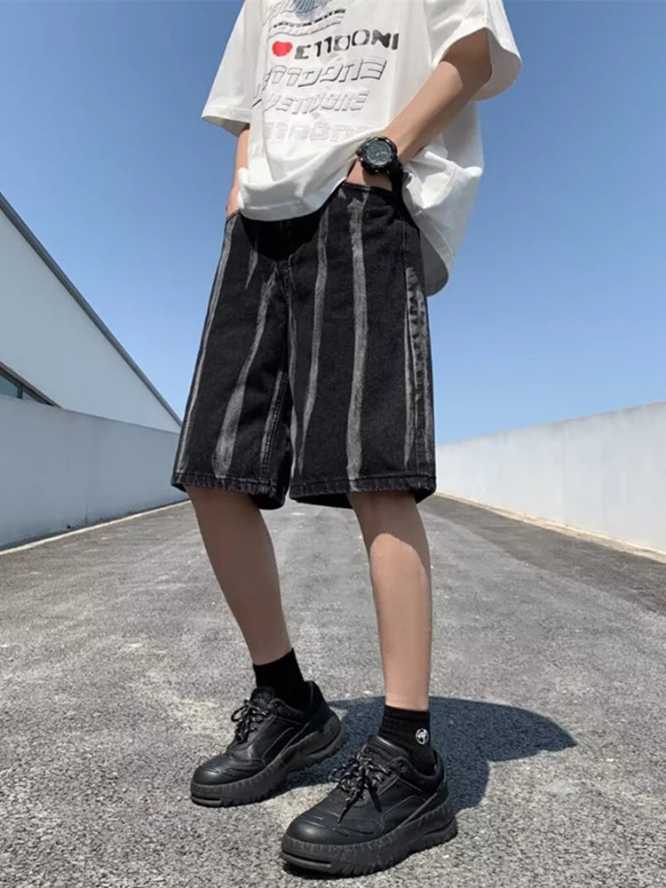 Y2K Straight Denim Shorts Jorts