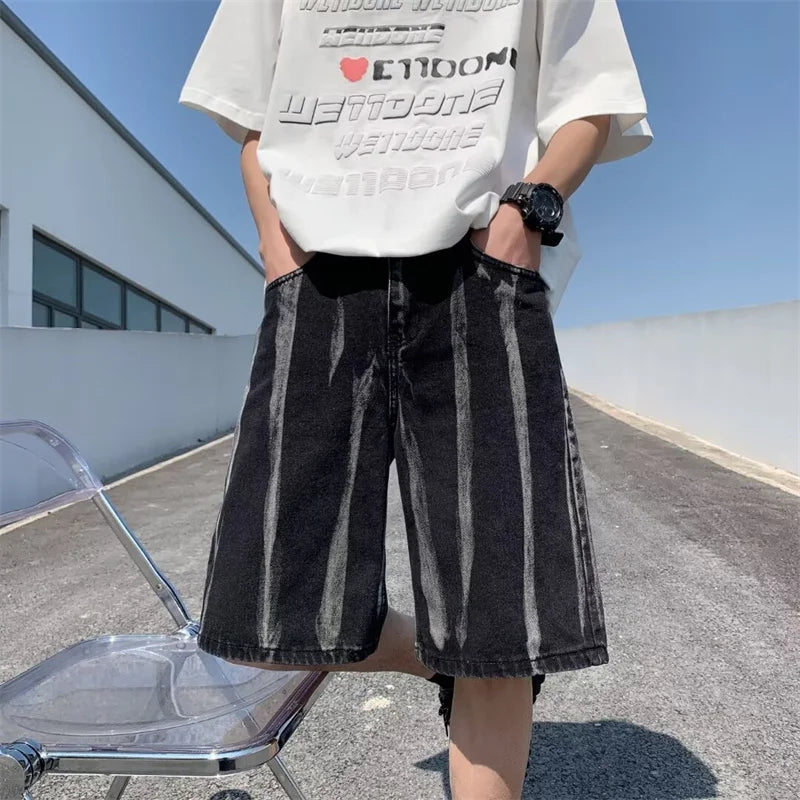 Y2K Straight Denim Shorts Jorts