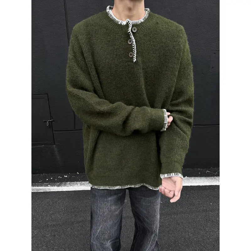 Y2K Winter Round Neck Knitted Jumper Sweater