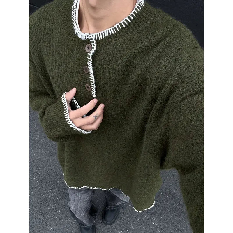 Y2K Winter Round Neck Knitted Jumper Sweater