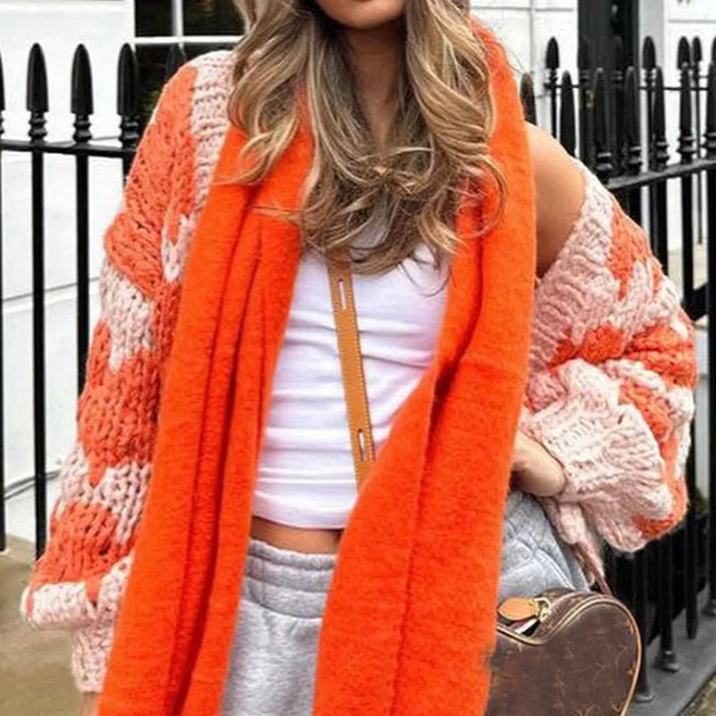 Y2K Womens Striped Lantern Sleeves Cardigan