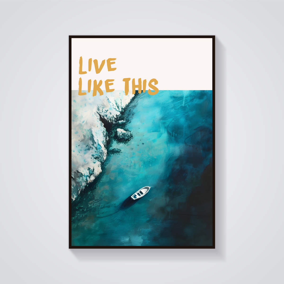 Seaside Boat Poster